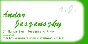 andor jeszenszky business card